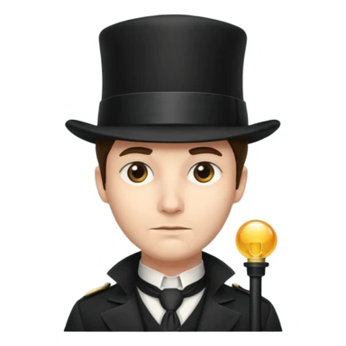 Detective with a tophat sticker