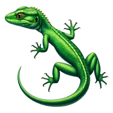green lizard reptile sticker