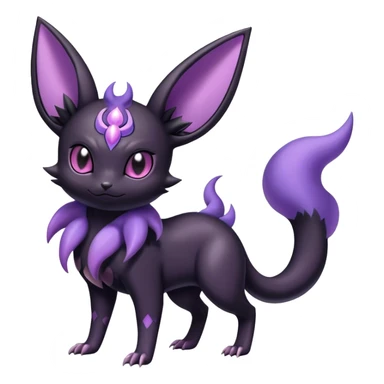 Shiny Dark Noibat-Espeon-Umbreon-Nidorino-fusion-hybrid full body sticker