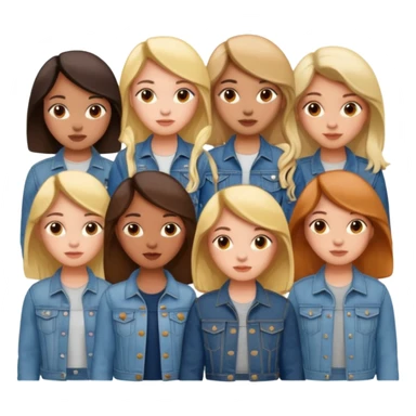 girls in jean jackets sticker