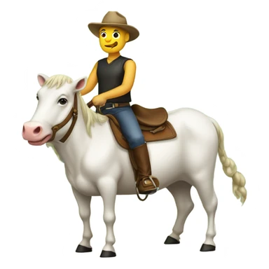 an horse riding moo sticker