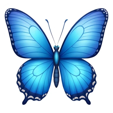 Blue butterfly emoji sticker