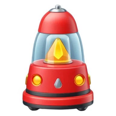 ne maják, ale majáček z auta s blikajícím červeným výstražným světlem sticker