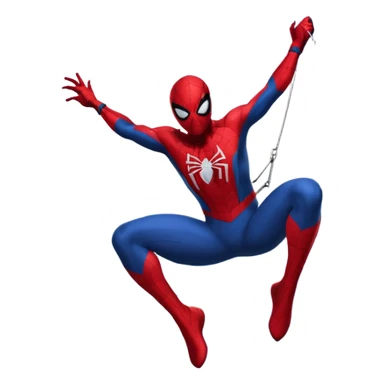 Spider-Man swinging from a building  sticker