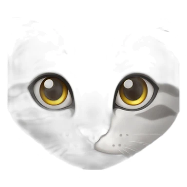 cat tricolor white gray girl sticker