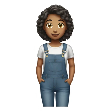 Girl with an Overalls sticker