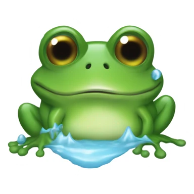 stream of tears crying frog  sticker