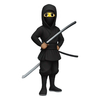 ninja with a Nike face cover sticker