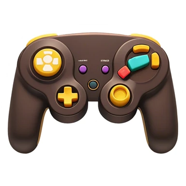 Clash of Clans aesthetic: Cinematic Playful GameCube Controller Portrait Emoji, rendered in a 3D vector-style similar to standard emojis with minimal shading and bold, simplified shapes. A compact, distinct form with signature details, softly glowing with a nostalgic gaming charm. Simplified yet unmistakably iconic, highly detailed and consistent, glowing with a soft radiance and high shine. Stylized with a touch of retro gaming magic and a soft glowing outline, capturing the essence of a beloved gaming relic with a friendly, playful manner! sticker