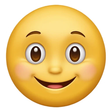 Emoji, yellow round teasing smile sticker