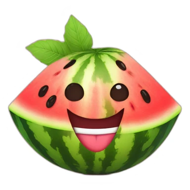 watermelon with a face  sticker