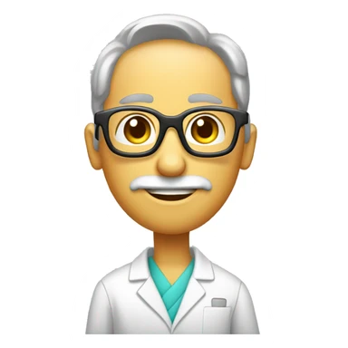 farmaceutico con gafas cuerpo comple sticker