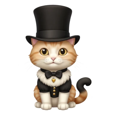 Кіт у чоботях з чорним циліндром sticker