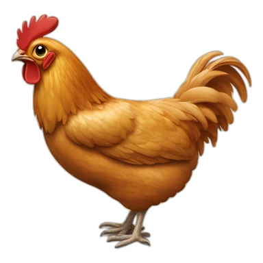 poulet sur maison sticker