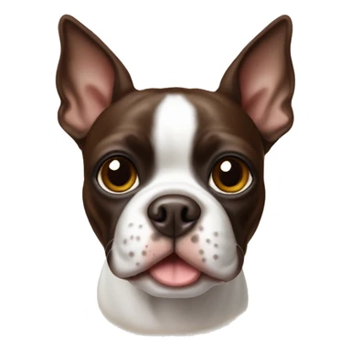 Brown Boston terrier sticker