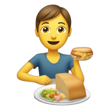 Personne en train de manger sticker
