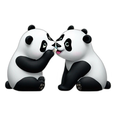 Panda kiss sticker