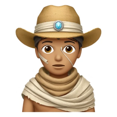 mummy with hat cowboy hat  sticker
