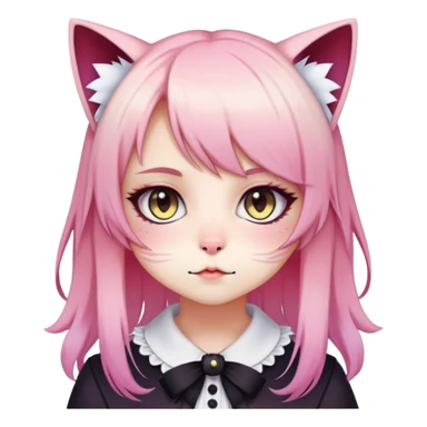 Gorgeous Edgy Kawaii Lolita Gradient Beautiful Anime Emo CatLady sticker