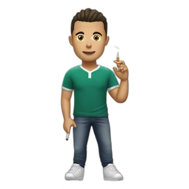 Ronaldo qui fume une cigarette sticker