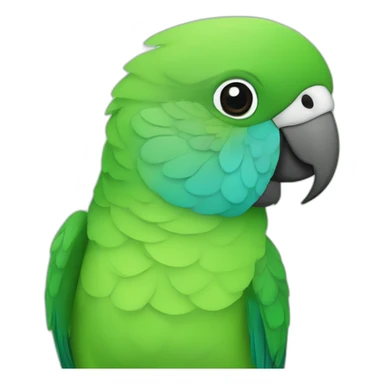 green rose ringneck parakeet sticker