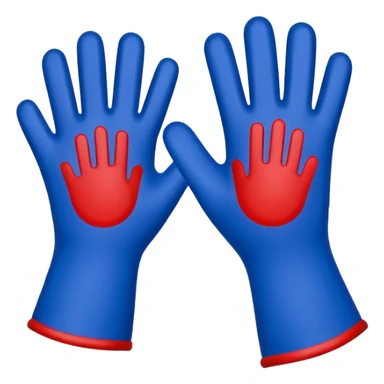 Hand glove celebration in blue (#00A3E0) and red (#F9423A)  sticker