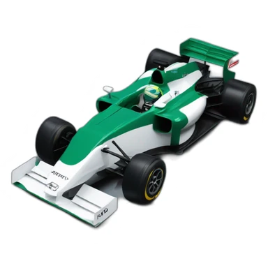 Aston Martin green formula 1 car sticker