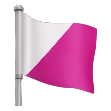 big fuchsia flag with white word "idea" in centre sticker
