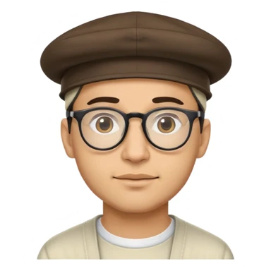 Guy with slim face, glasses, Jesus freak, Hispanic, light skinned, hat cap  sticker