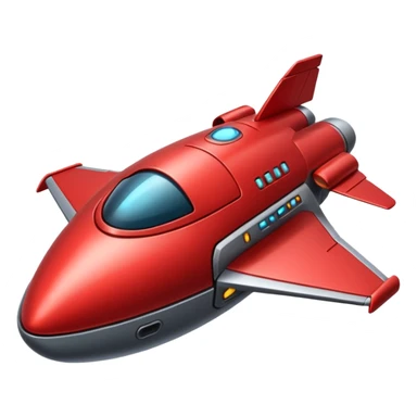 red spaceship sticker