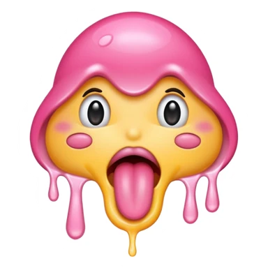 tongue dripping wet 
 sticker