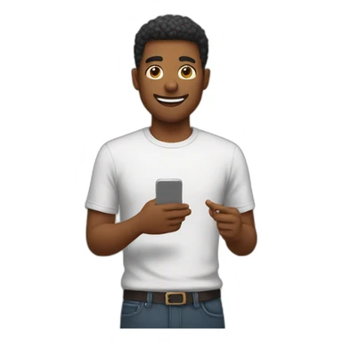 a guys sending a message sticker