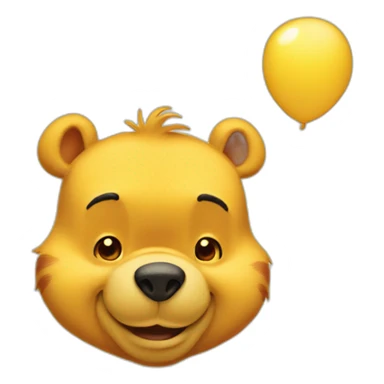 Winnie the Pooh head sticker