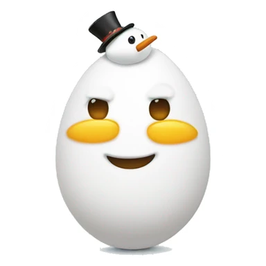 egg on a snowman’s body sticker