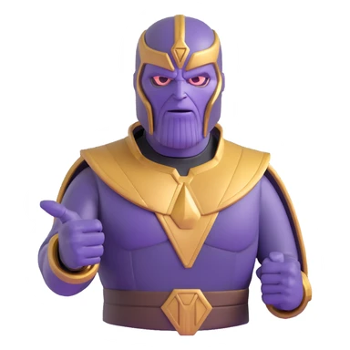 Thanos with Squid Game triangle mask pointing forward sticker
