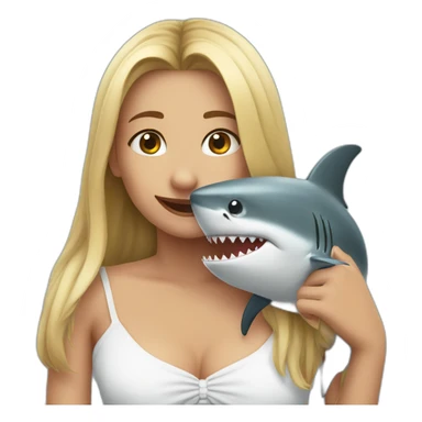 Shark love sticker