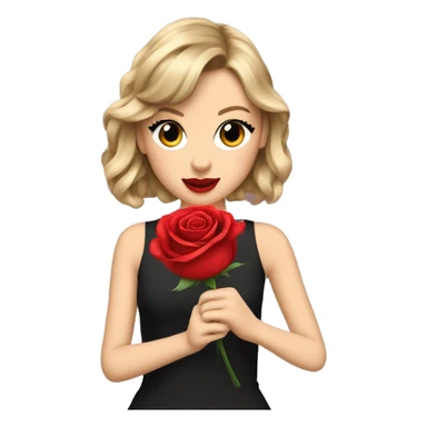 Taylor swift with a rose  sticker