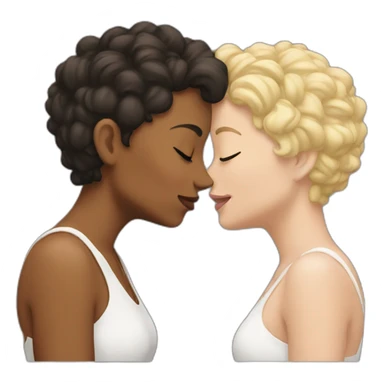 Lesbians kiss sticker