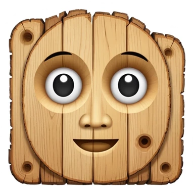 uma madeira com cara de sticker