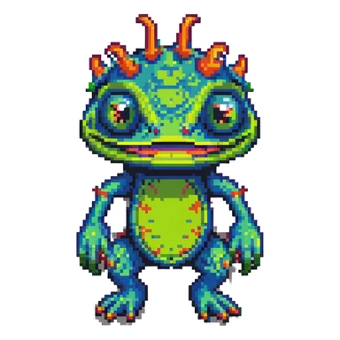 murloc pixel art sticker