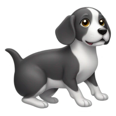 Chien sur baleine sticker