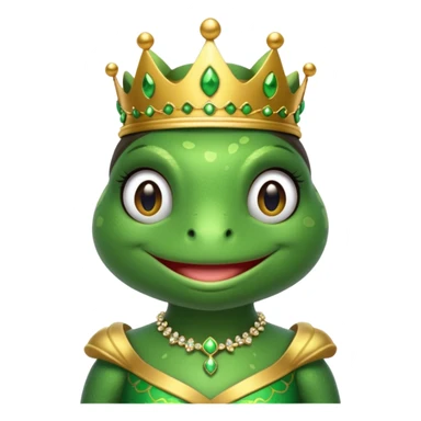 princess frog in royal outfit sticker
