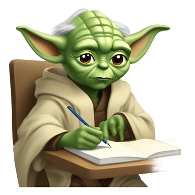 Master Yoda draws Mater Yoda picture sticker