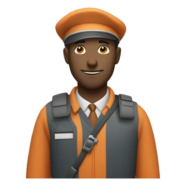 Postman with letter sticker