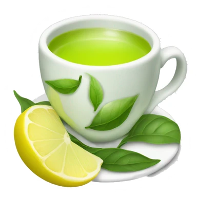 Green tea with lemon  sticker