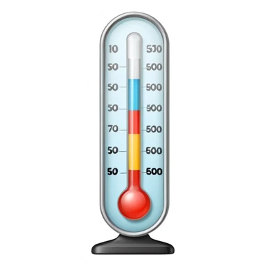 straight thermometer has 5 colors on it, no round ball at first  sticker