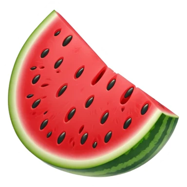 Cartoon Watermelon one slice sticker