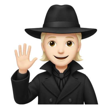 the character Caleb from the video game Blood waving as a greeting sticker
