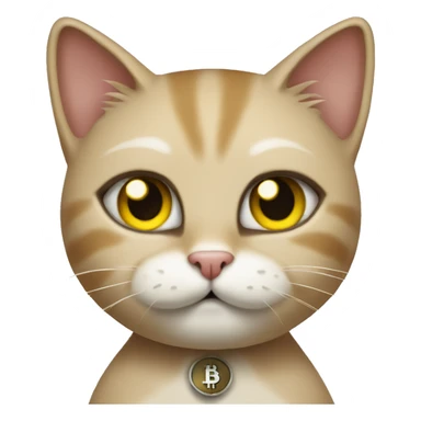 Cat with playng crypto trading  sticker