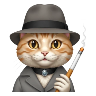 😼 with cigarette and hat sticker